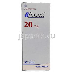 アラバ Arava, レフルノミド, 20mg, 錠 箱