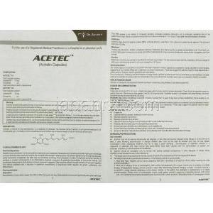 アセテック Acetec, ソリアタンジェネリック, アシトレチン 10mg 錠 (Dr.Reddy's) 情報シート1