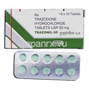 トラゾニル50 Trazonil 50, デジレル ジェネリック, トラゾドン 50mg, 錠