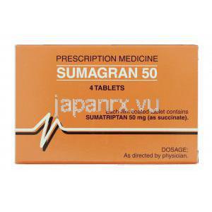 スマグラン, スマトリプタン 50mg  錠 (Pacific Pharma) 箱