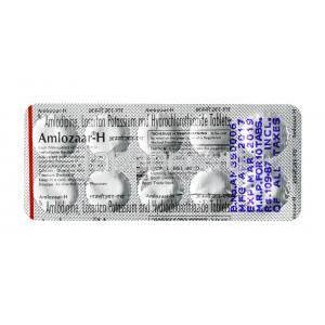 アムロザール  H, ロサルタン 50mg  / アムロジピン  5mg  / ヒドロクロロチアジド 12.5mg, 錠剤,シート情報