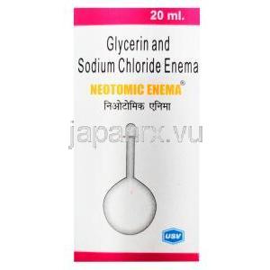 ネオトミック 浣腸液, グリセリン 15% w/v /塩化ナトリウム 15% w/v, 箱表面