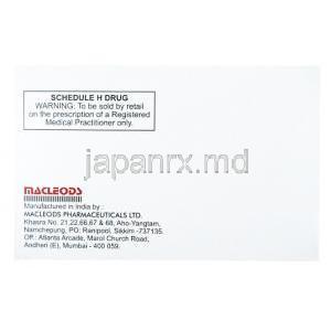 アムロバス M, アムロジピン 5mg/ コハク酸メトプロロール 50mg , 製造元：Macleods Pharmaceuticals,箱情報, 製造元