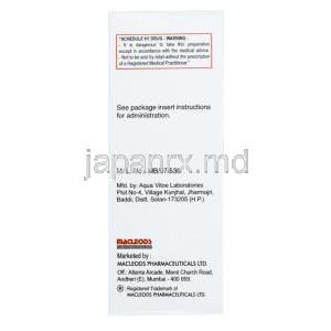 Accuzon Injection, Ceftriaxone 250mg, Macleods Pharmaceuticals Pvt Ltd, box back presentation