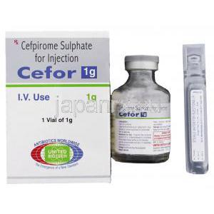 セフピロム（ケイテン ジェネリック）, Cefor 1gm 注射 (United Biotech)